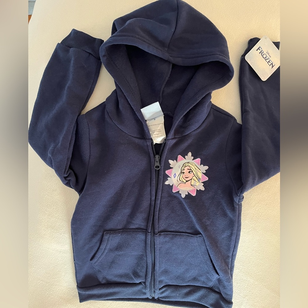 Disney’s frozen hooded sweatshirt.